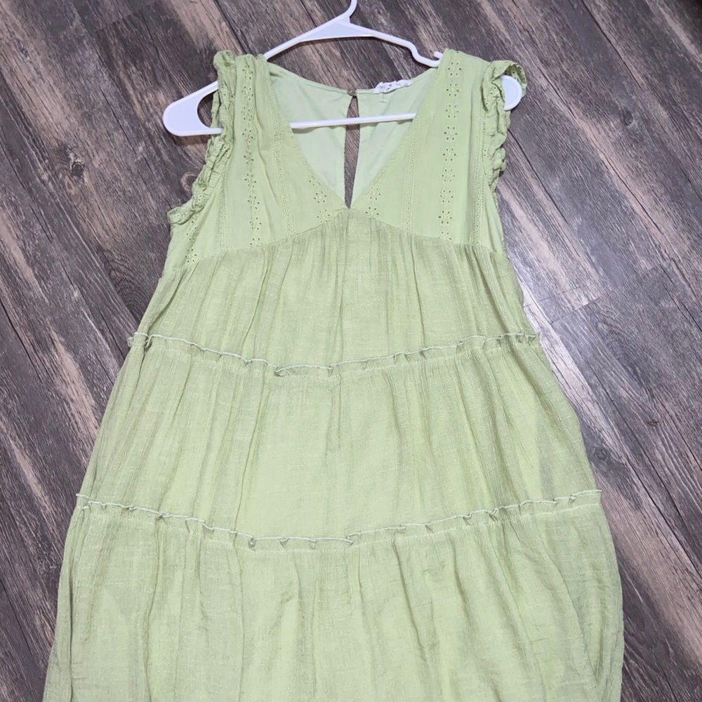Blu spero green summer dress